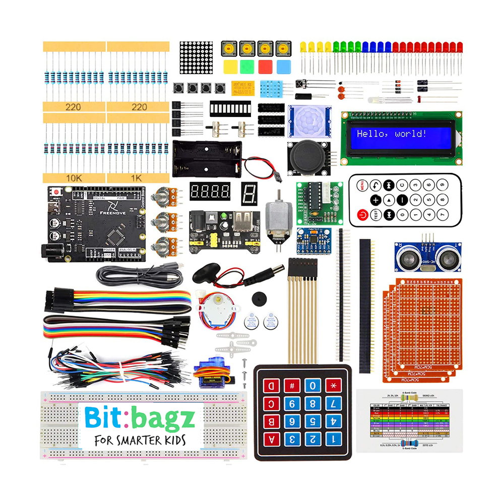 ערכת-ארדואינו-לאלקטרוניקה-ותכנות-לילדים-ונוער-מבוססת-arduino-bitbagz-ultimate-starter-kit