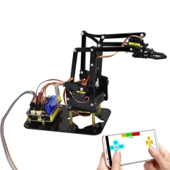 זרוע רובוטית מכנית 4 צירים להרכבה אישית  ניתנת לתכנות ושליטה מרחוק ומבוססת לוח ארדואינו  Keyestudio 4DOF Robot Mechanical DIY Arm Kit for Arduino -3